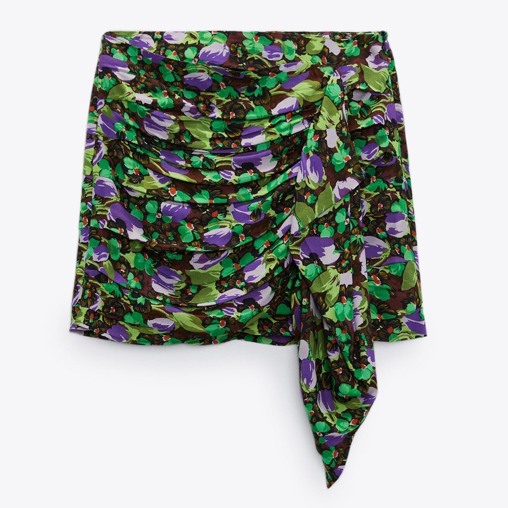 ZARA Floral Mini Skirt